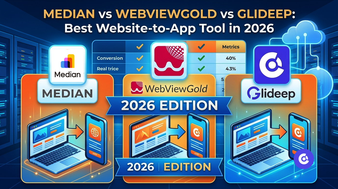 Median vs WebViewGold vs Glideep: Best Website-to-App Tool in 2026
